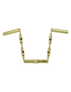 Flat Twisted Handlebar 9 25.4mm Gold.